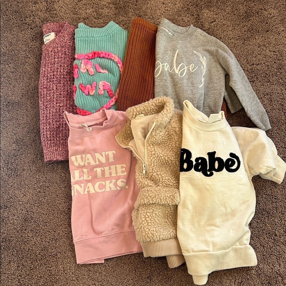 Toddler girls 2T small shop & trendy chunky knit sweater bundle!!